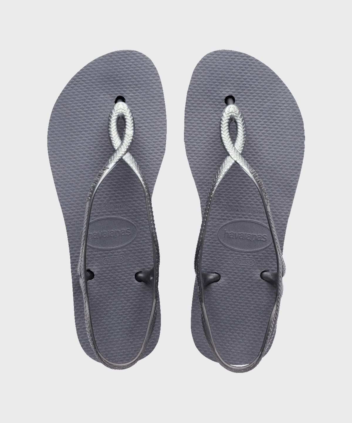 하바이아나스(HAVAIANAS) 루나 플랫폼 쪼리 샌들 Steel Gray
