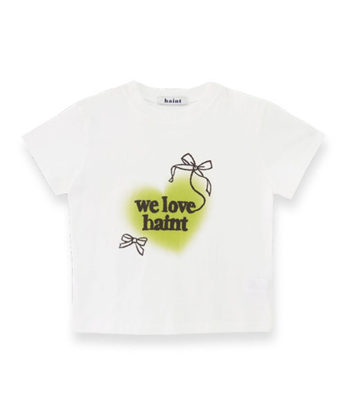 헤인트(HAINT) RIBBON GRAPHIC T-SHIRT_2COLORS_IVORY