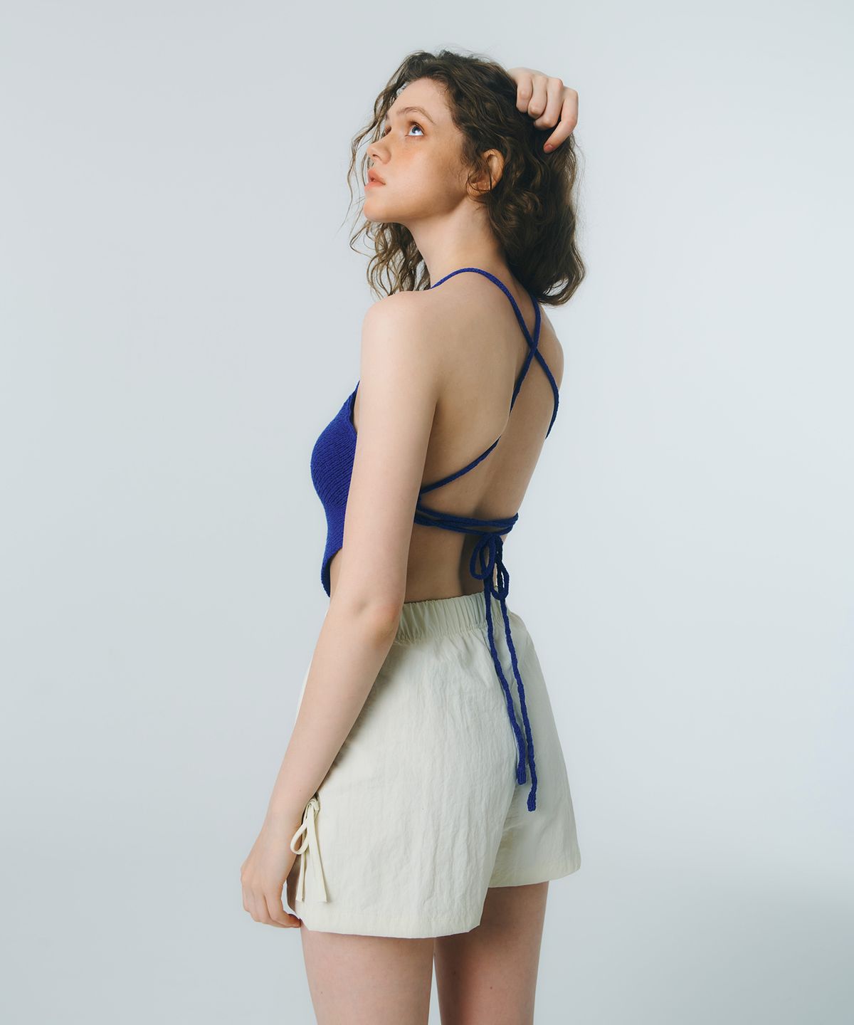 꾸아페(QUAFE) STRAP KNIT TOP (BIKINI)_cobalt blue
