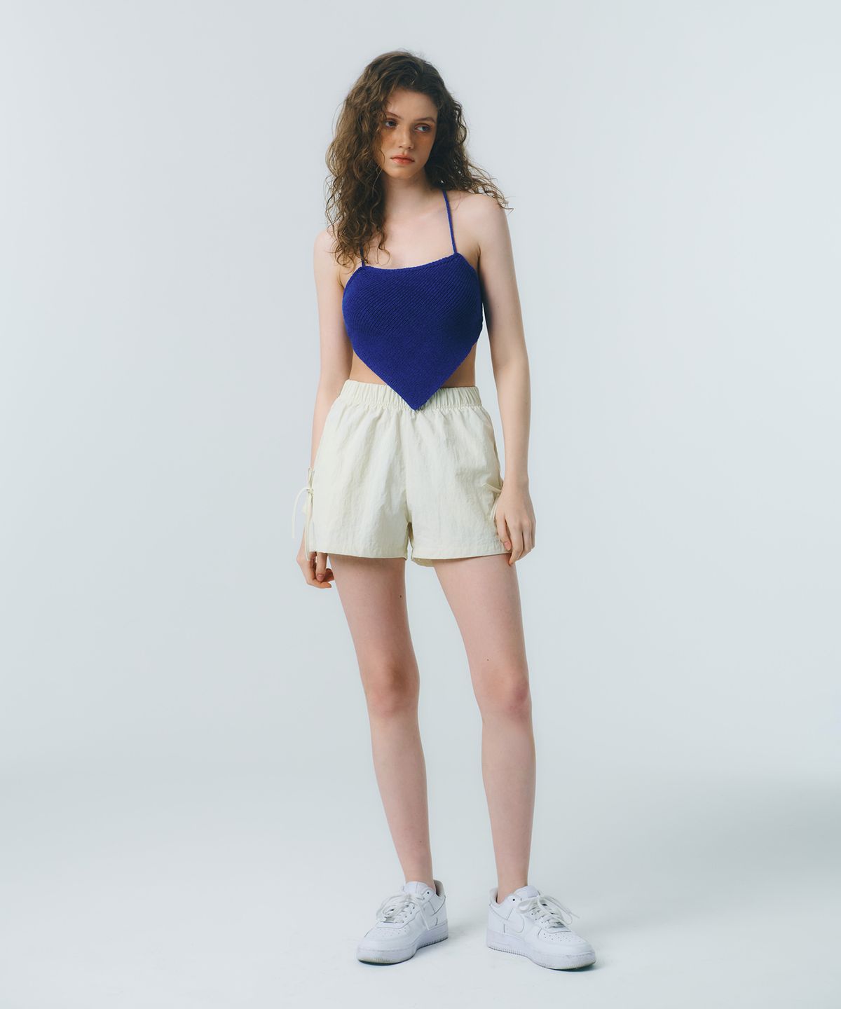 꾸아페(QUAFE) STRAP KNIT TOP (BIKINI)_cobalt blue