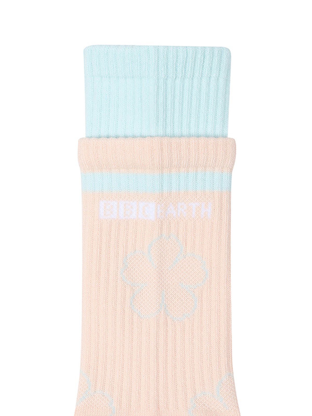 비비씨 어스(BBC EARTH) 플라워 레이어드 양말_Light Pink