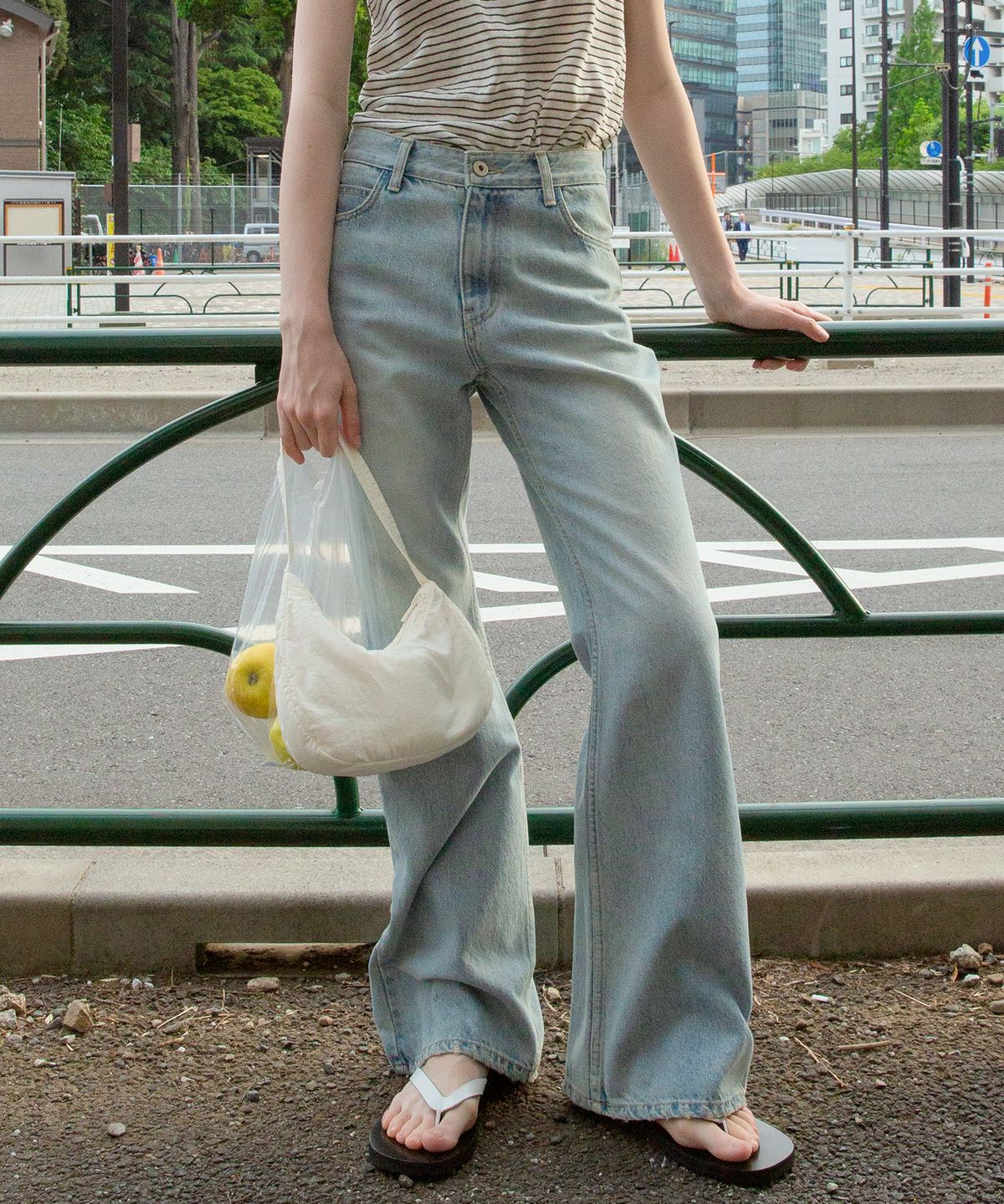 르바(LEVAR) Relaxed Boots Cut Denim - Light Blue