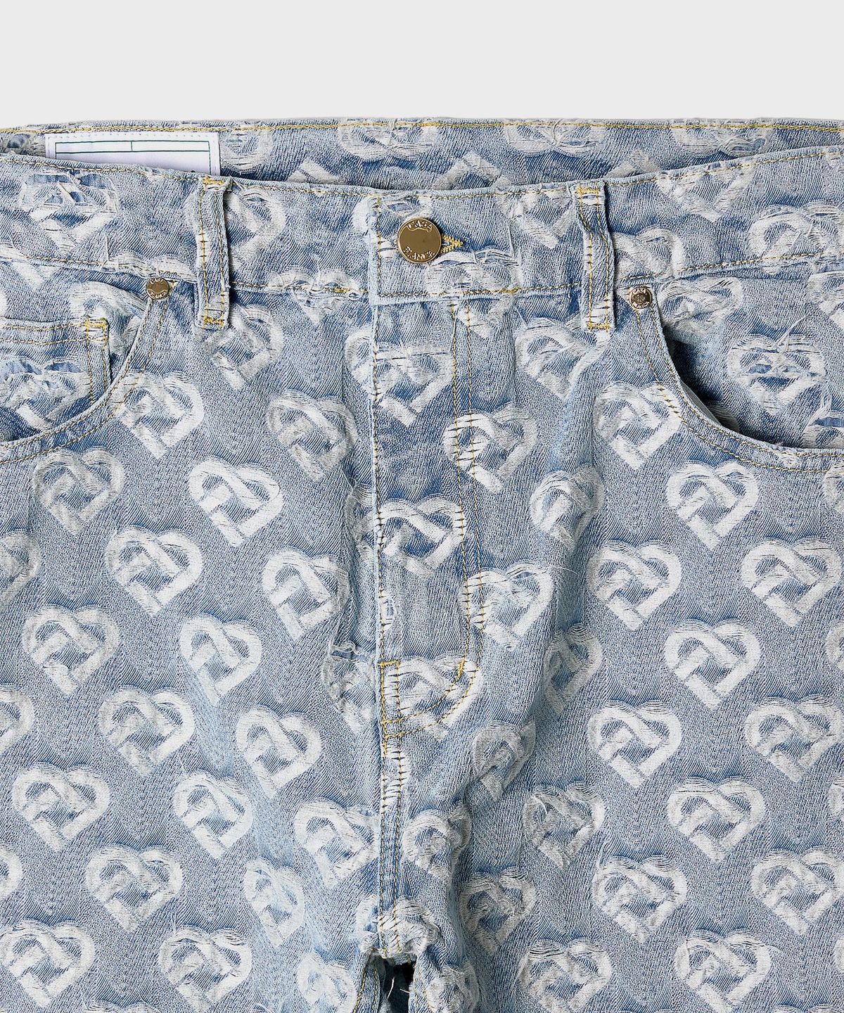 카사블랑카(CASABLANCA) (W) 데님 허트 자카드 워시드 하트 DENIM HEART JACQUARD WASHED HEART