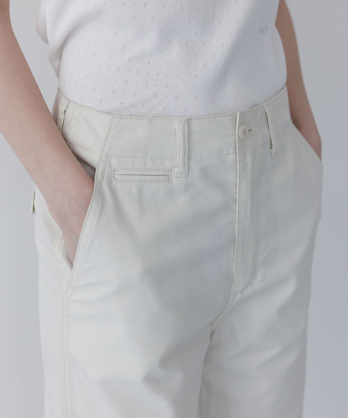 튜드먼트(TTUDEMENT) COIN POCKET PANTS IVORY