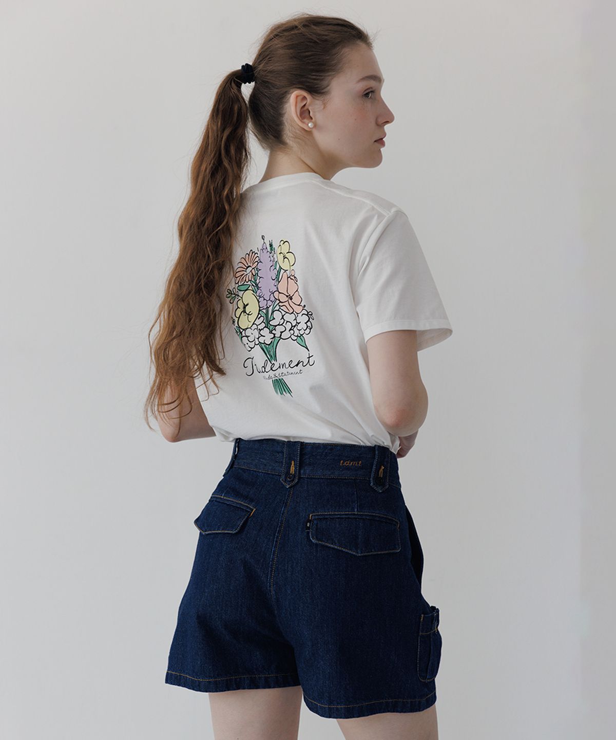 튜드먼트(TTUDEMENT) PINTUCK SHORTS INDIGO