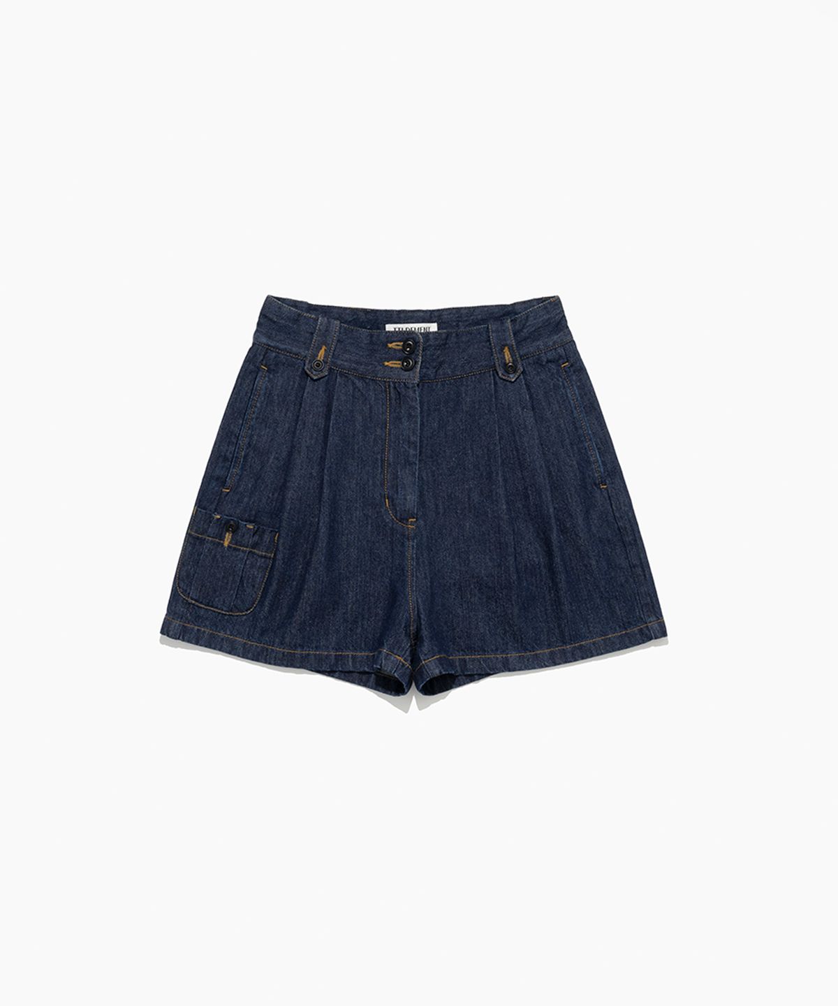 튜드먼트(TTUDEMENT) PINTUCK SHORTS INDIGO