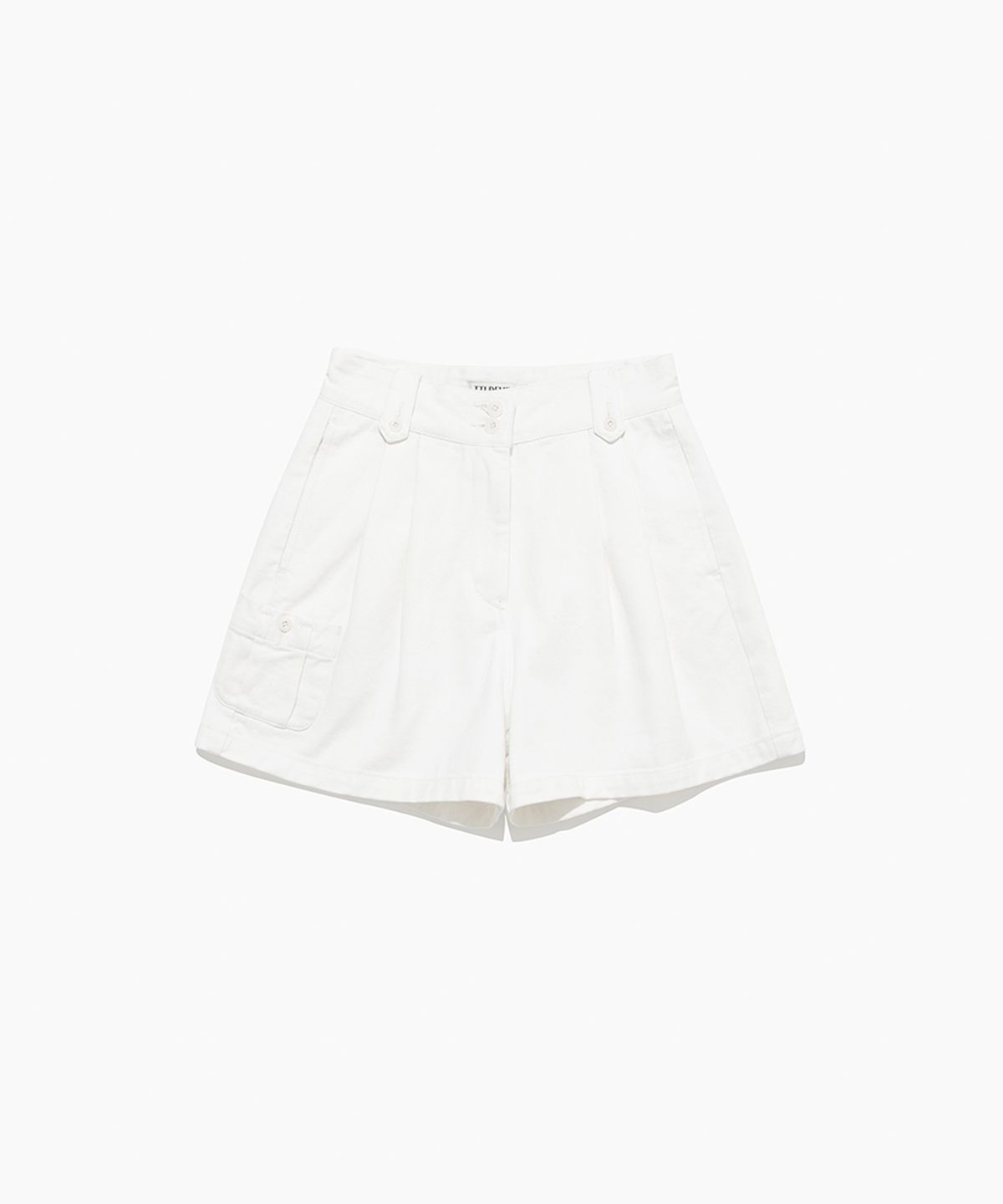 튜드먼트(TTUDEMENT) PINTUCK SHORTS WHITE
