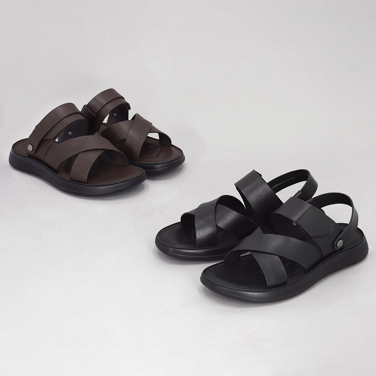 엘칸토(ELCANTO) 마쯔 남성 엑스 패턴 샌들 2.5cm LCMW99M426