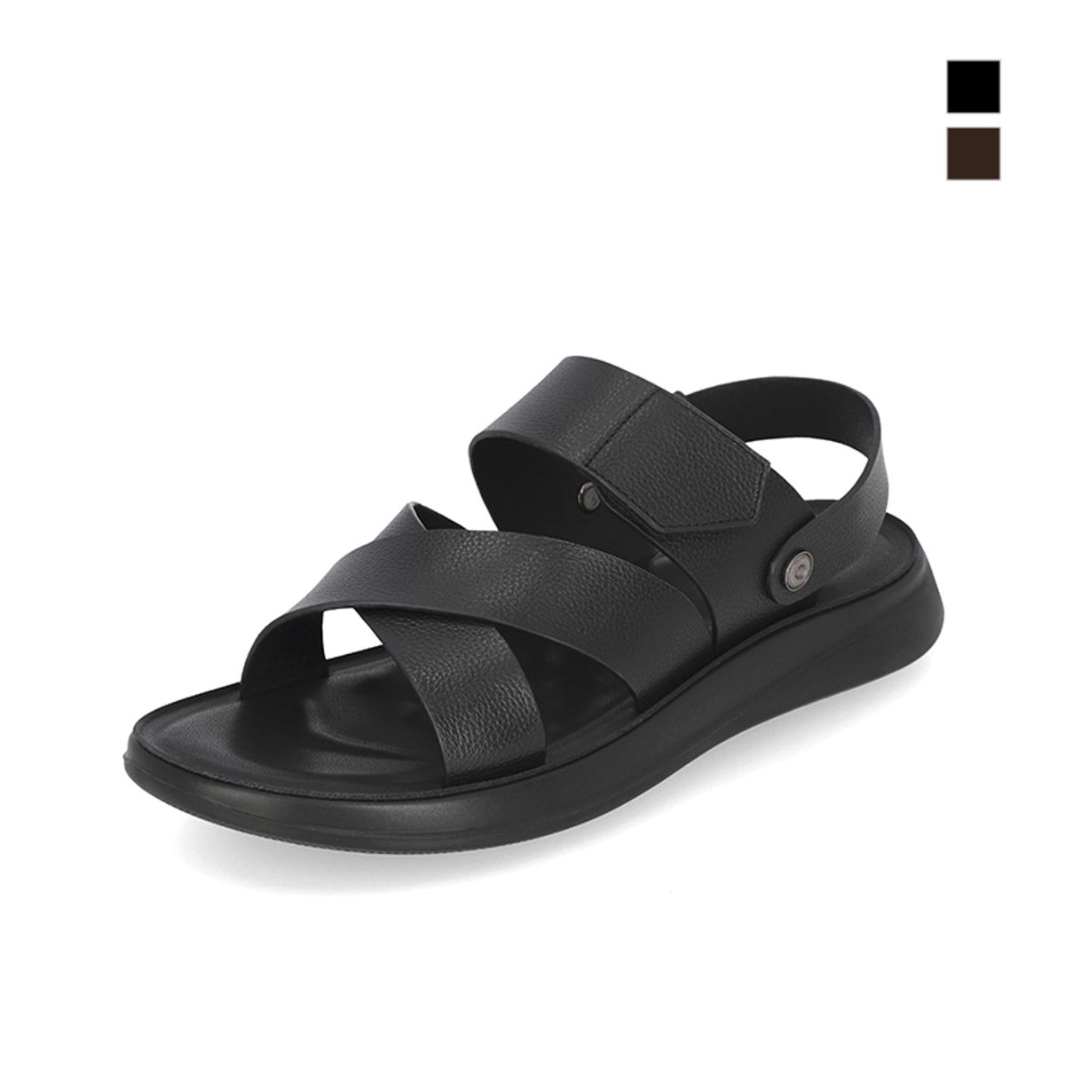 엘칸토(ELCANTO) 마쯔 남성 엑스 패턴 샌들 2.5cm LCMW99M426