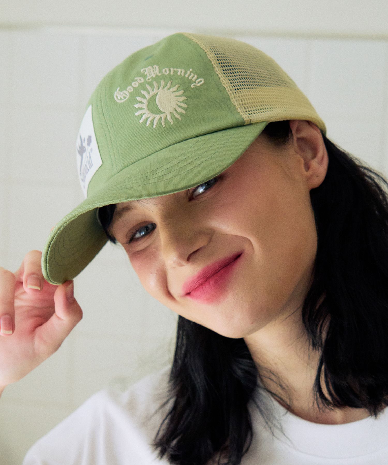 【SLOWACID】★人気★バードラベルメッシュベースボールキャップ MUSINSA公式 | SLOWACID Bird Label Mesh Ball Cap [Light Green]