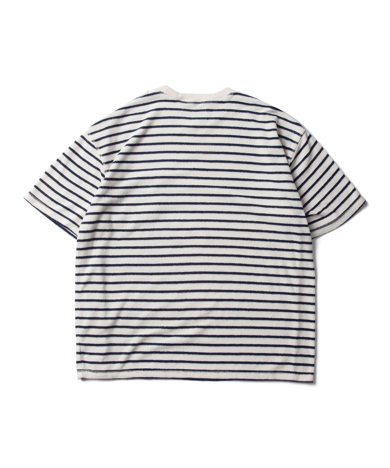 MUSINSA公式 | AMFEAST ストライプテリーポケットTシャツネイビー