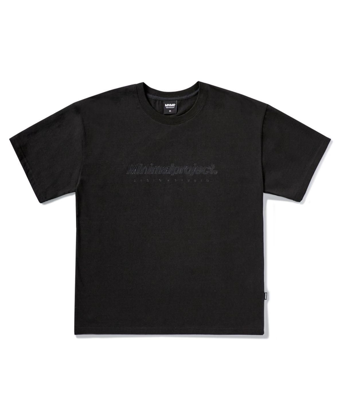 미니멀프로젝트(MINIMALPROJECT) 시그니처 실리콘 로고 반팔티셔츠 MST160 [BLACK]