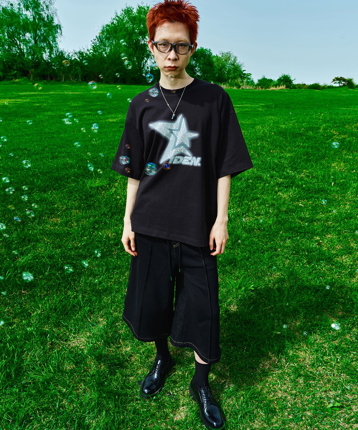 더 아이덴티티 프로젝트(THE IDENTITY PROJECT) Shooting star round half sleeve [black]