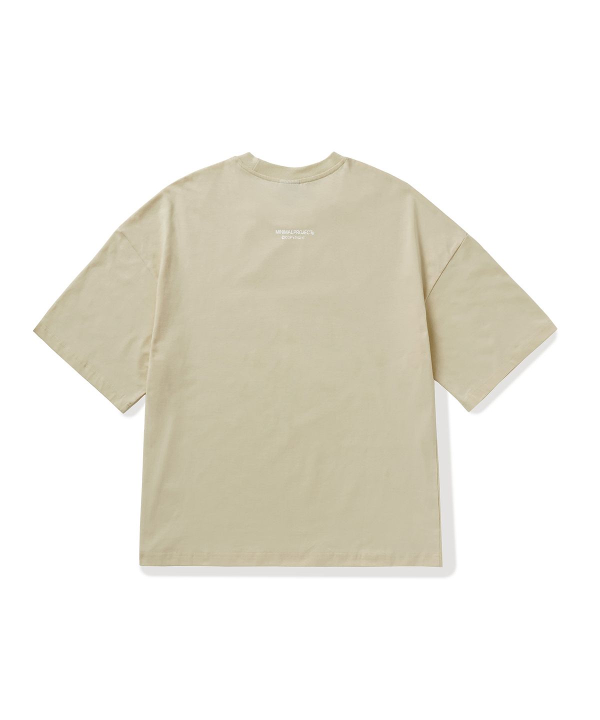 미니멀프로젝트(MINIMALPROJECT) 시그니처 로고 포인트 반팔티셔츠 MST157 [BEIGE]