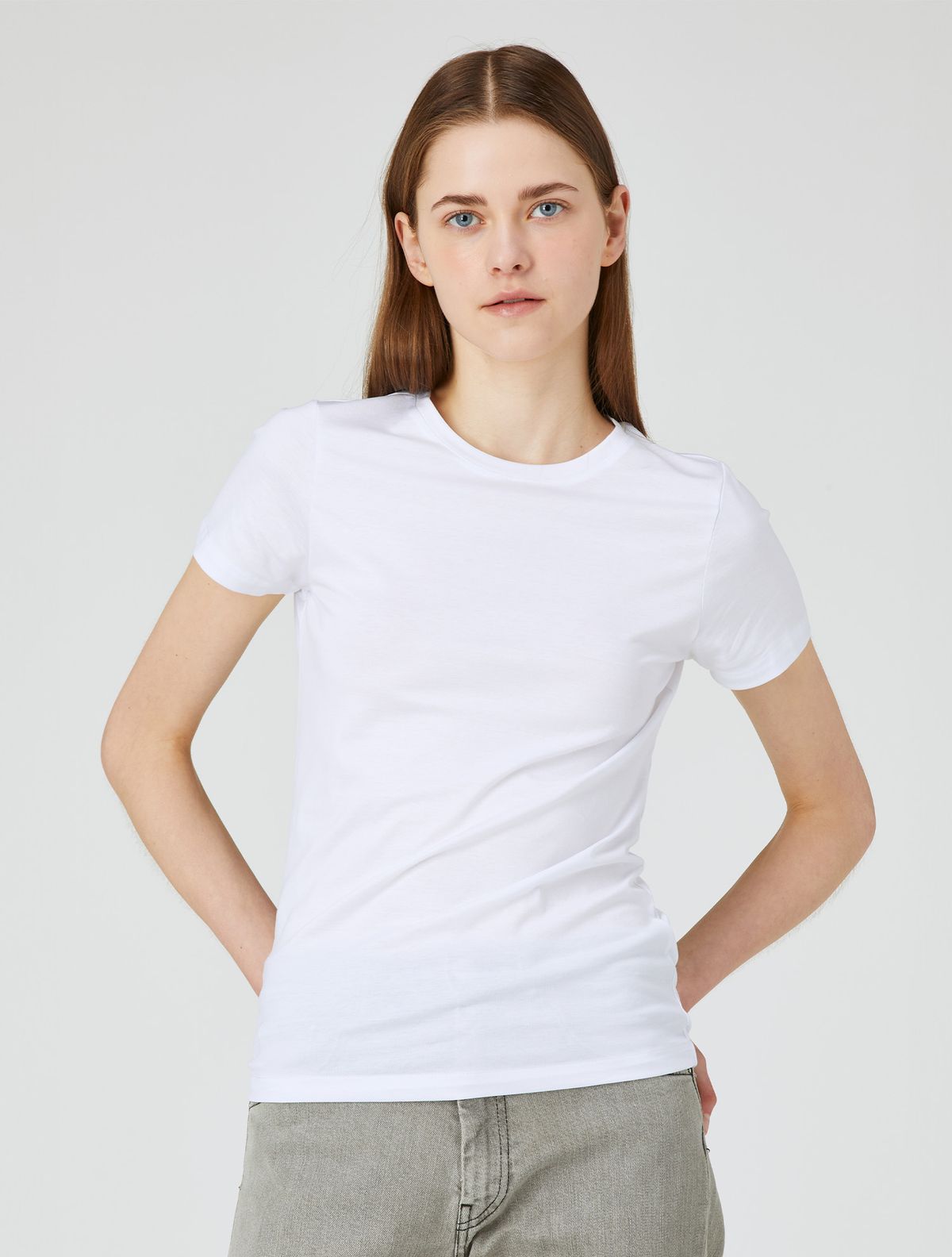 와이잭(YJACK) W_크루넥 슬림핏 반소매 티셔츠 (155gsm) LJT1890