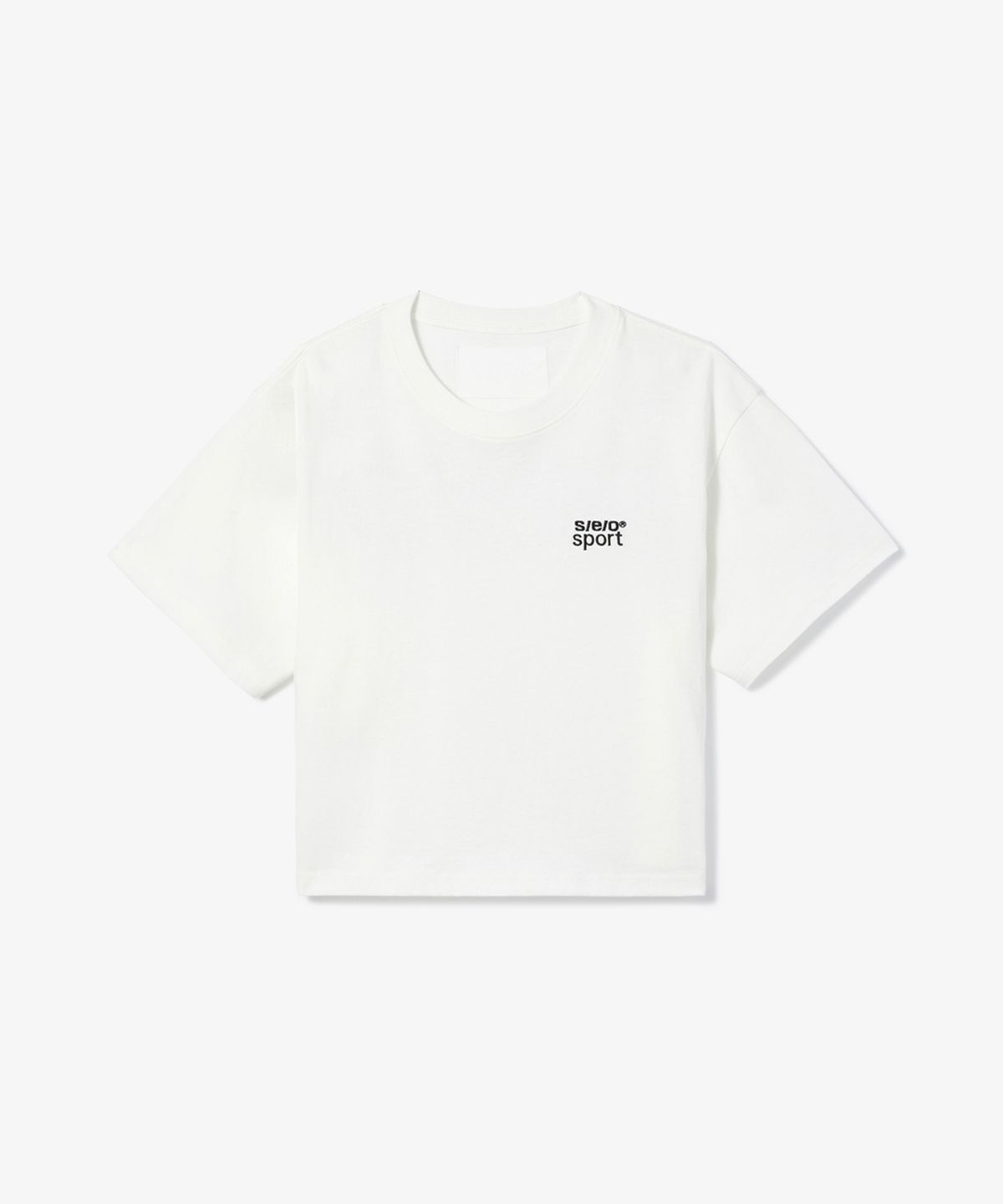 에스이오(s/e/o) s/e/o LOGO CROPPED TEE_IVORY