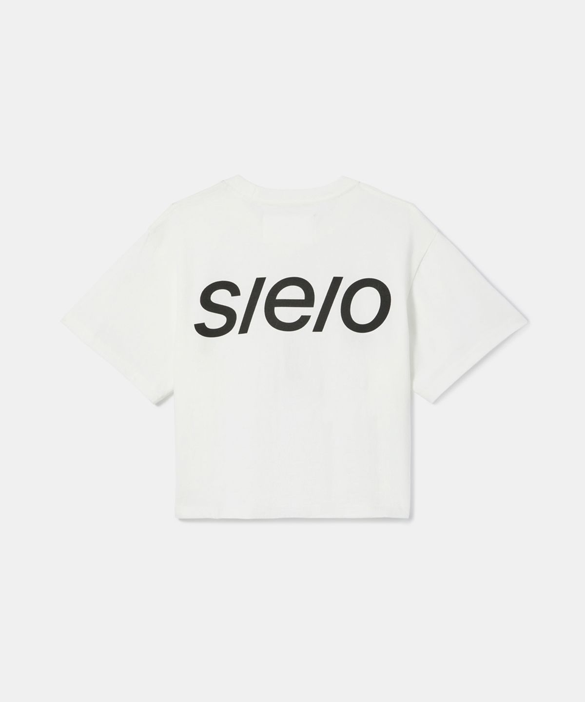 에스이오(s/e/o) s/e/o LOGO CROPPED TEE_IVORY