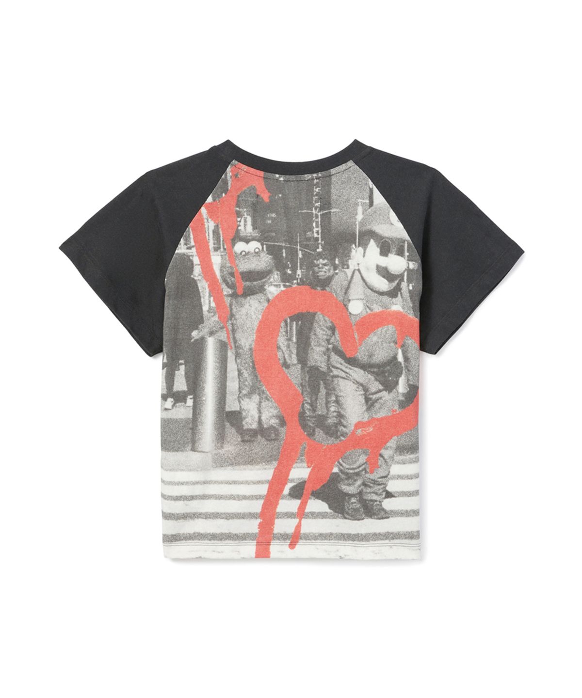 에스이오(s/e/o) GIRLS MARIO CROPPED TEE_CHARCOAL