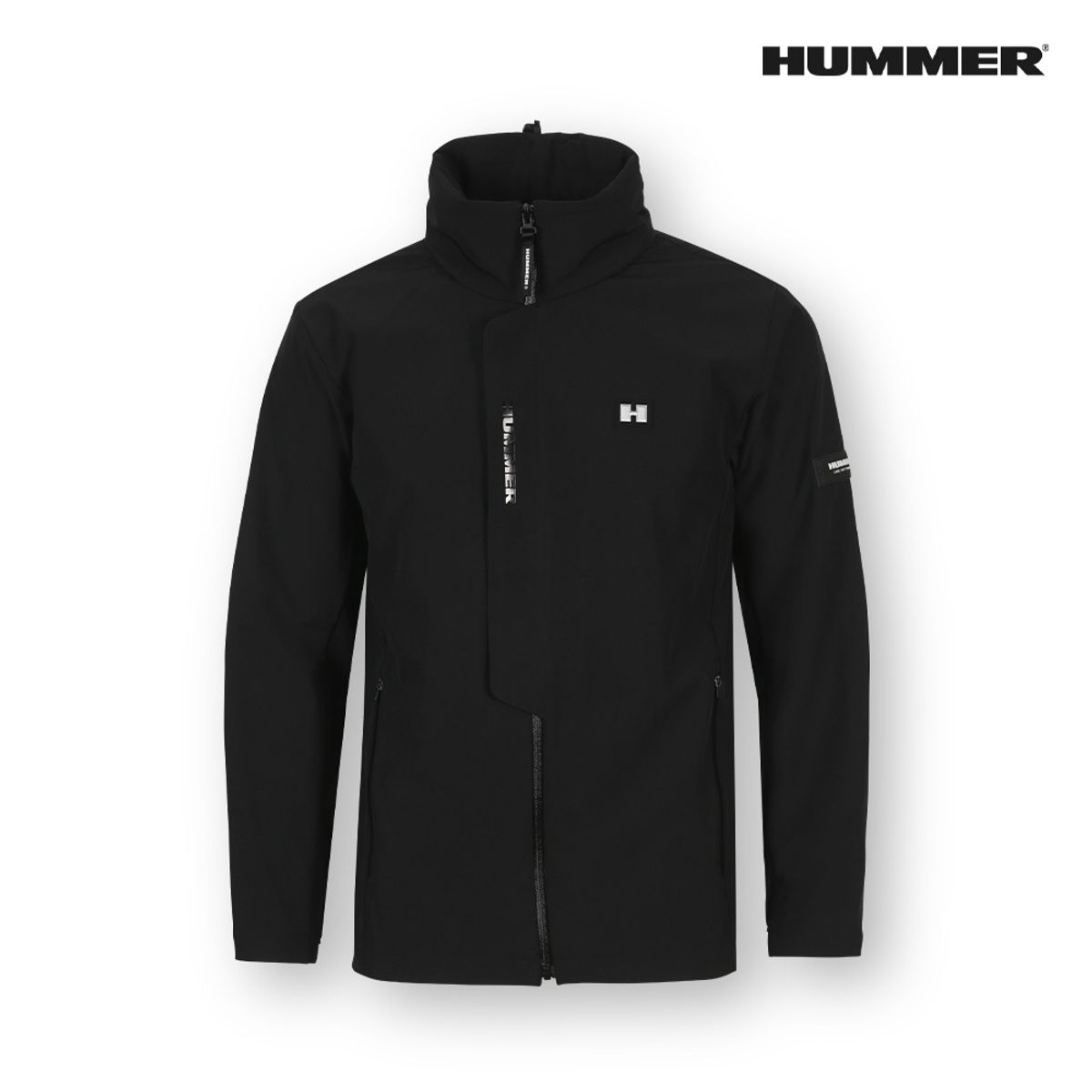 험머(HUMMER) H3 링클프리 바람막이 자켓(후드내장) 블랙