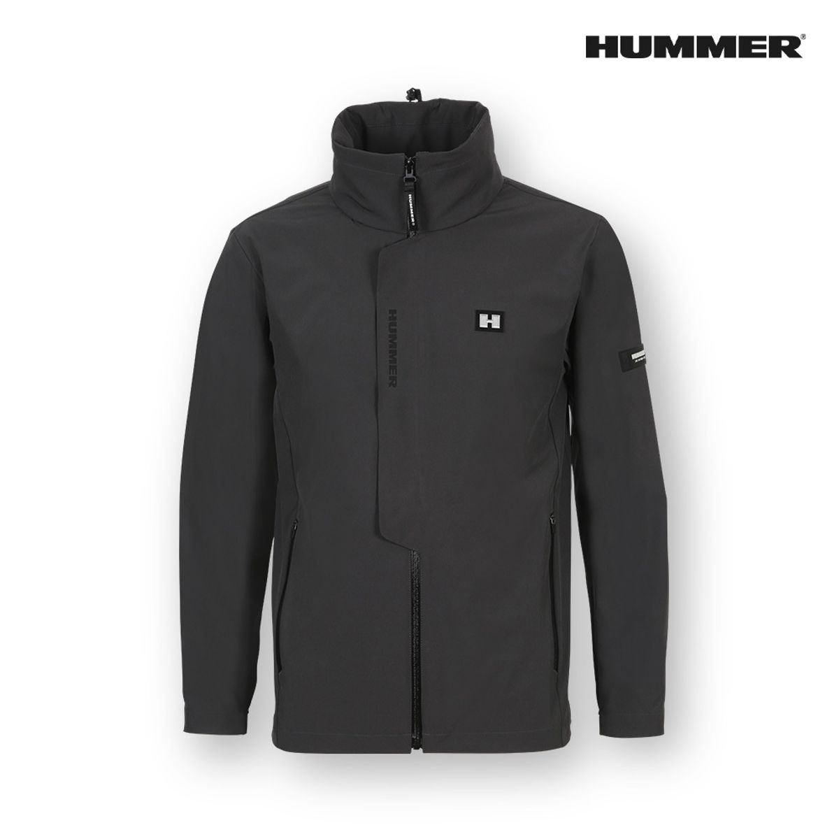 험머(HUMMER) H3  링클프리 바람막이 자켓(후드내장) 차콜