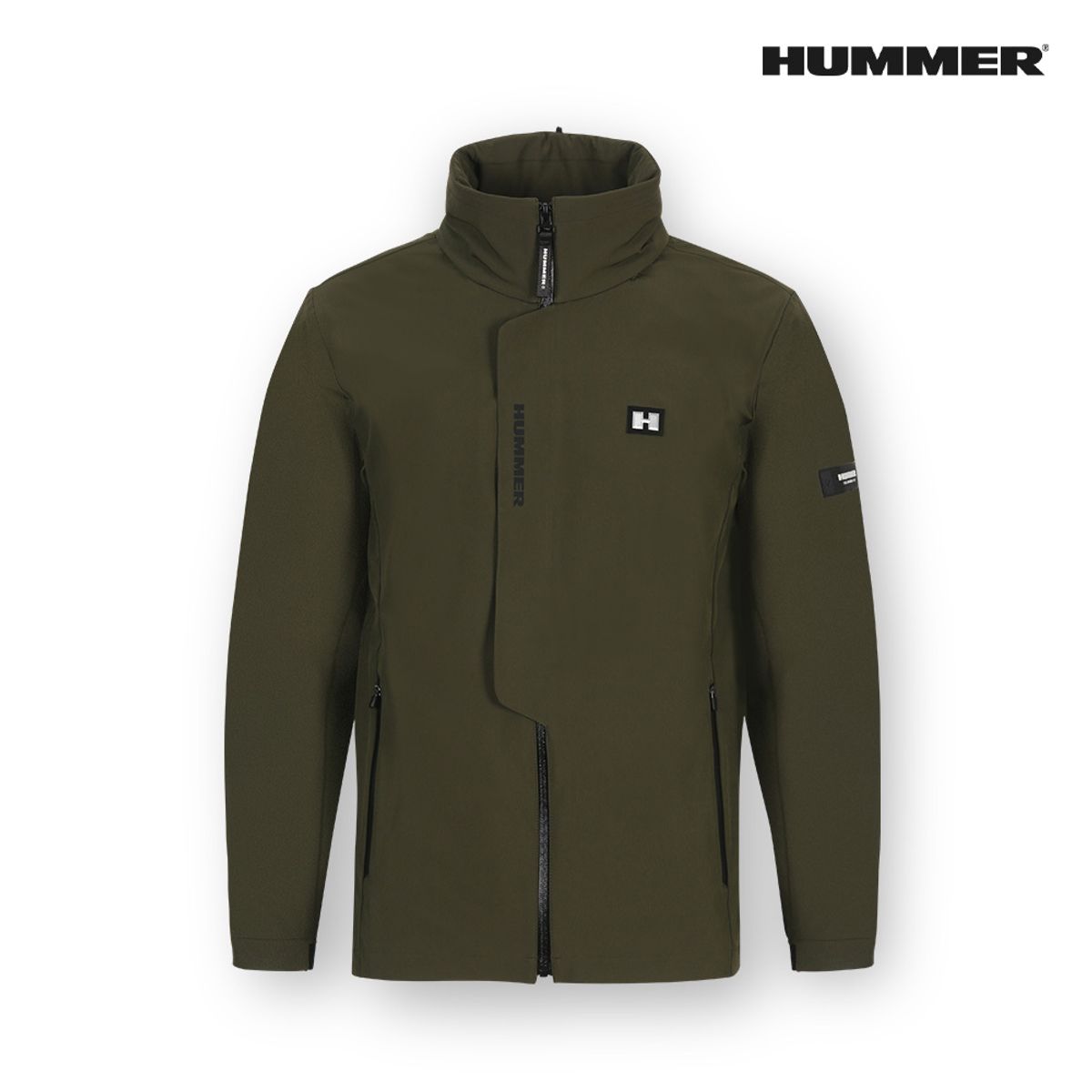 험머(HUMMER) H3 링클프리 바람막이 자켓(후드내장) 카키