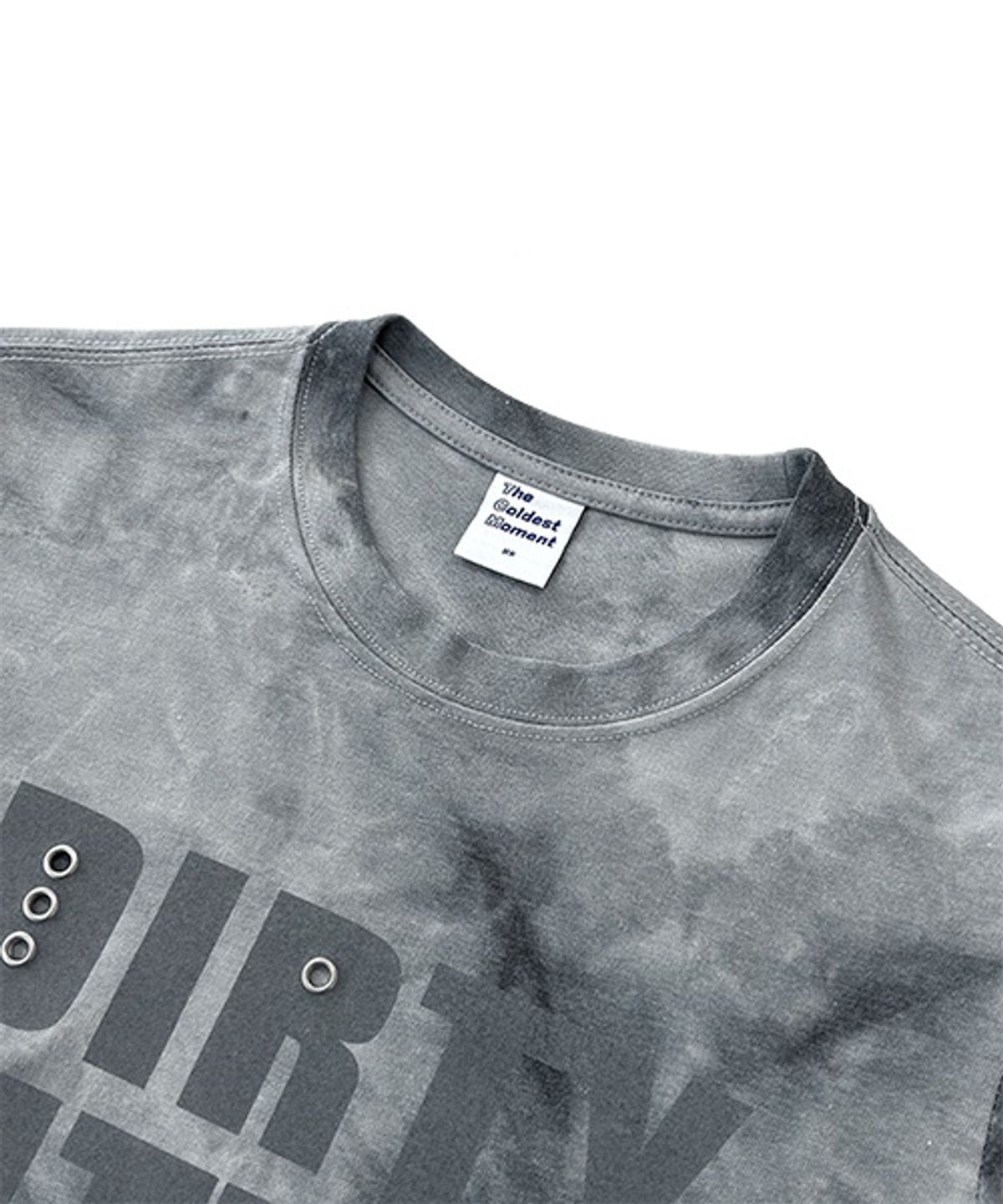 더콜디스트모먼트(THE COLDEST MOMENT) TCM dirty little freak crop T (light grey)