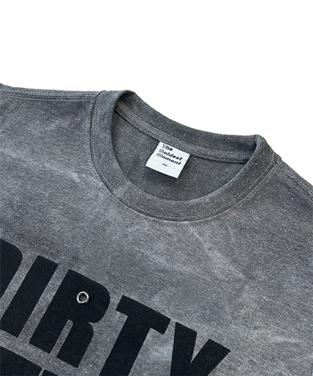 더콜디스트모먼트(THE COLDEST MOMENT) TCM dirty little freak crop T (charcoal)