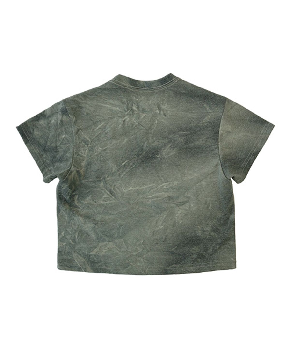 더콜디스트모먼트(THECOLDESTMOMENT) TCM dirty little freak crop T (khaki)