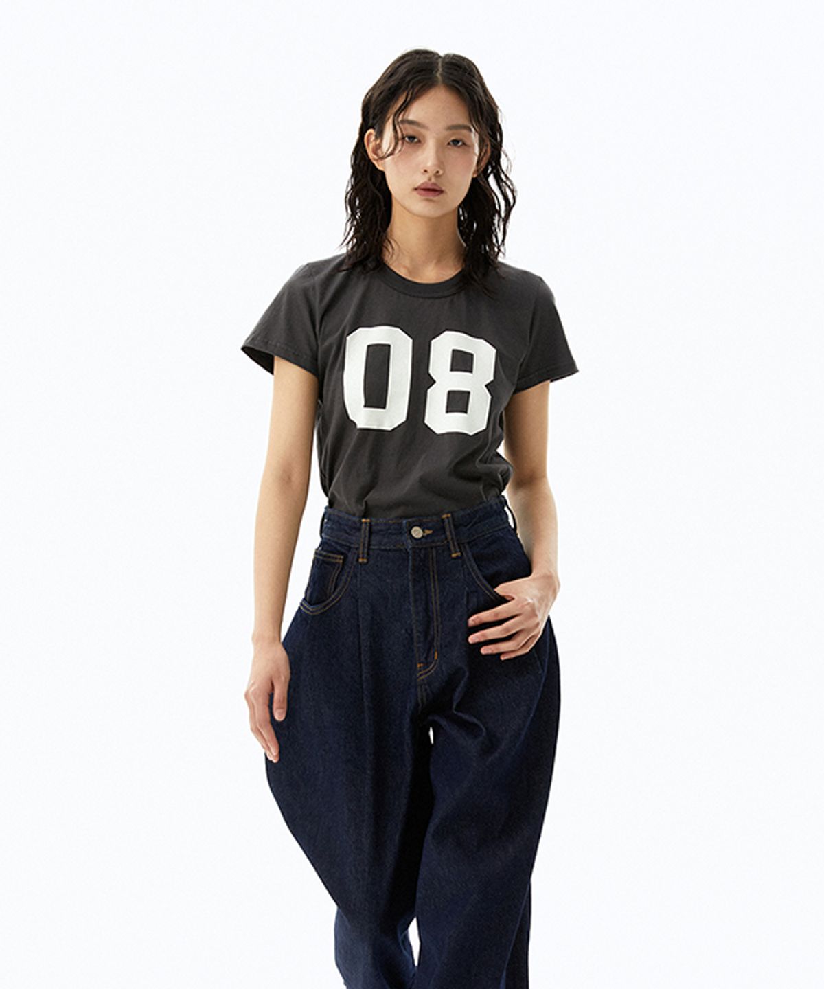 그린버터(GREENBUTTER) NO.08 Essential Tee (Charcoal)