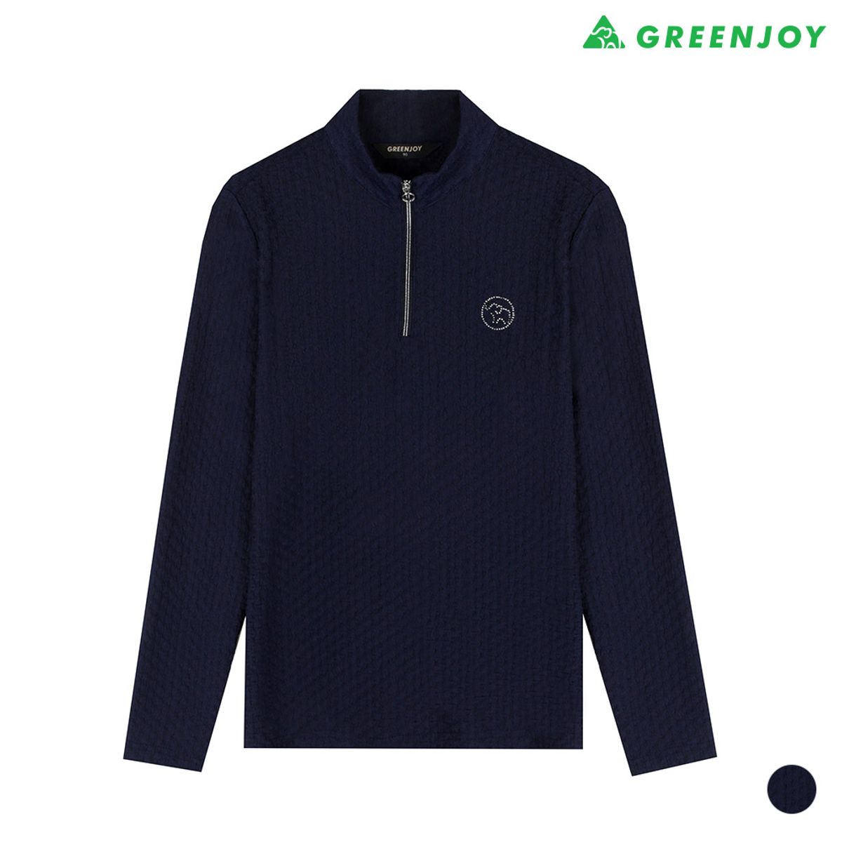 그린조이(GREENJOY) 여성 변형 메쉬 반지퍼 티셔츠