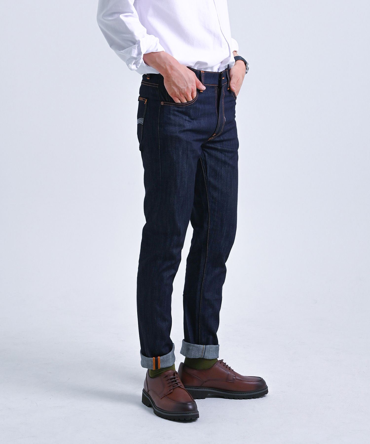 MUSINSA | NUDIEJEANS Lean Dean Dry Ecru Embo 112742