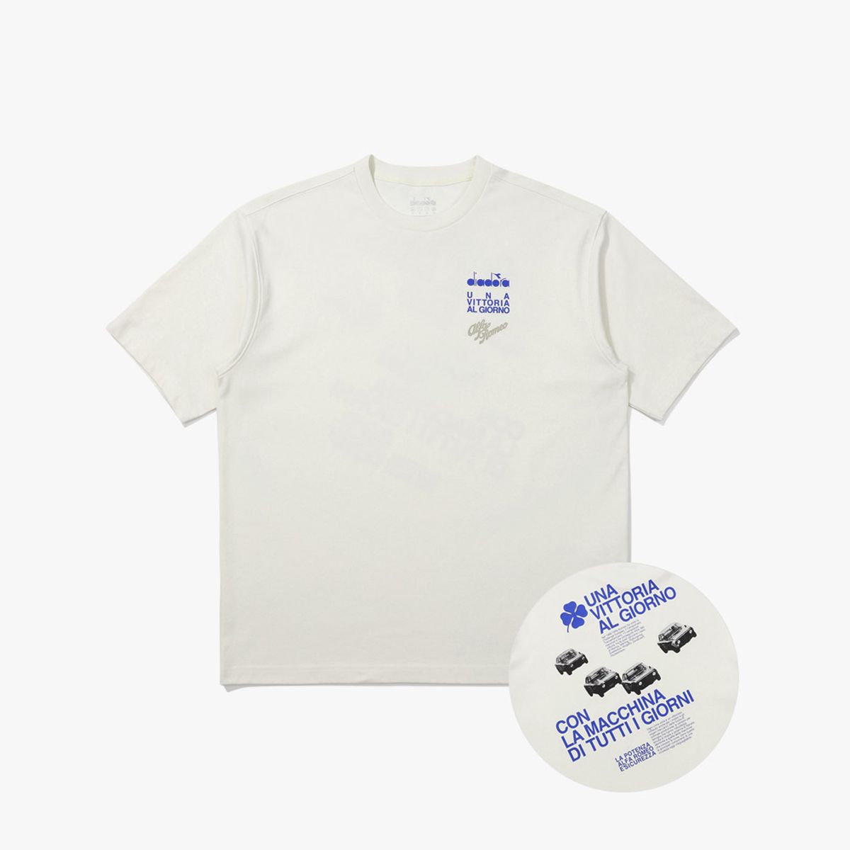 디아도라(diadora) 알파로메오 카 레이스 반팔 티셔츠 IVORY