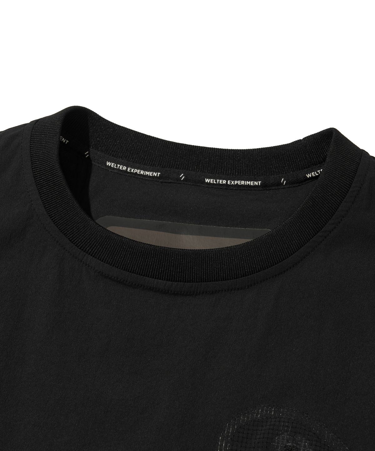 웰터 익스페리먼트(WELTER EXPERIMENT) BREATHABLE HALF SLEEVE PULLOVER_BLACK_WDT018