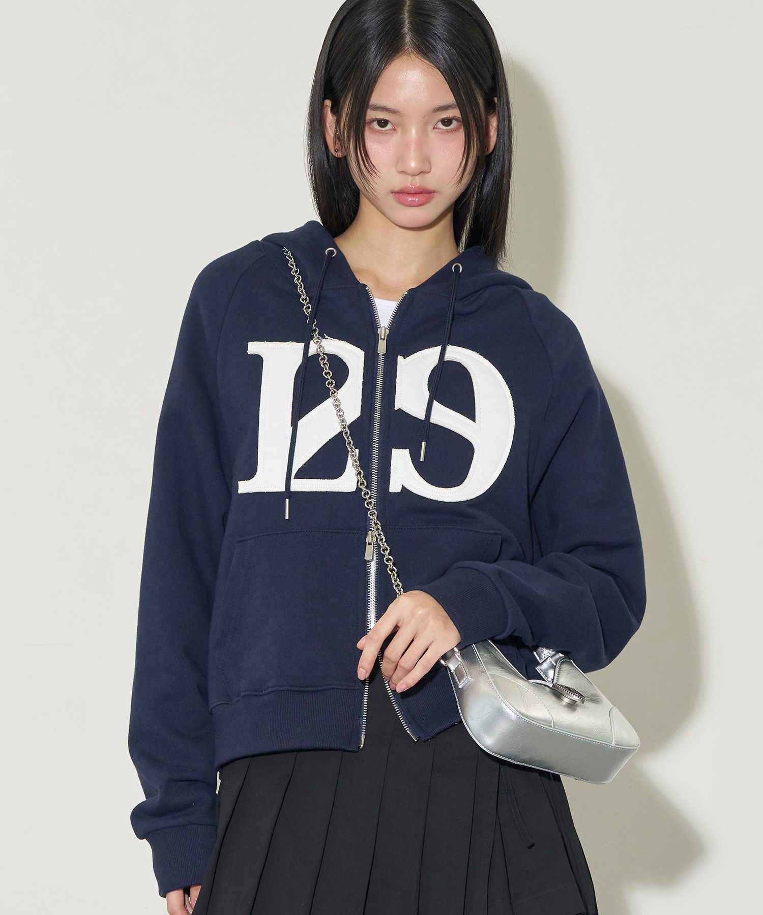 MUSINSA | ILLIGO 129 Logo Patch Hooded Zip-Up - 5 COLOR