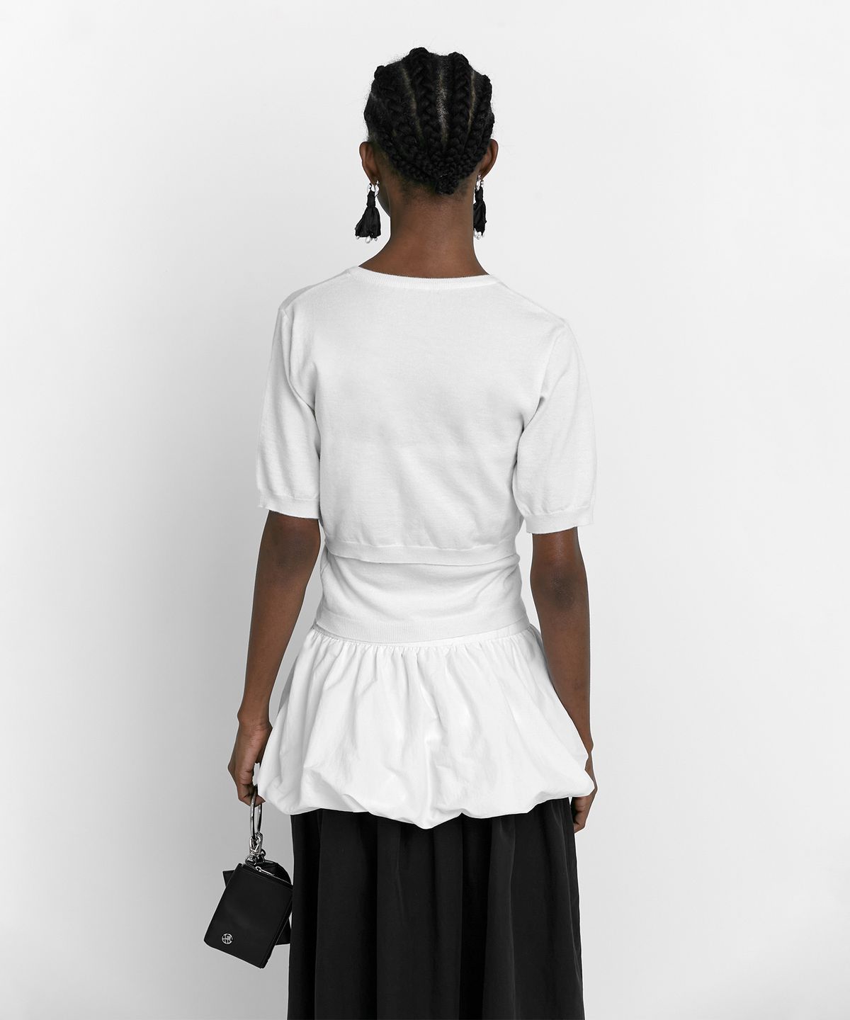 로우타이드(LOW TIDE) TUBE TOP HALF CARDIGAN SET UP [WHITE]