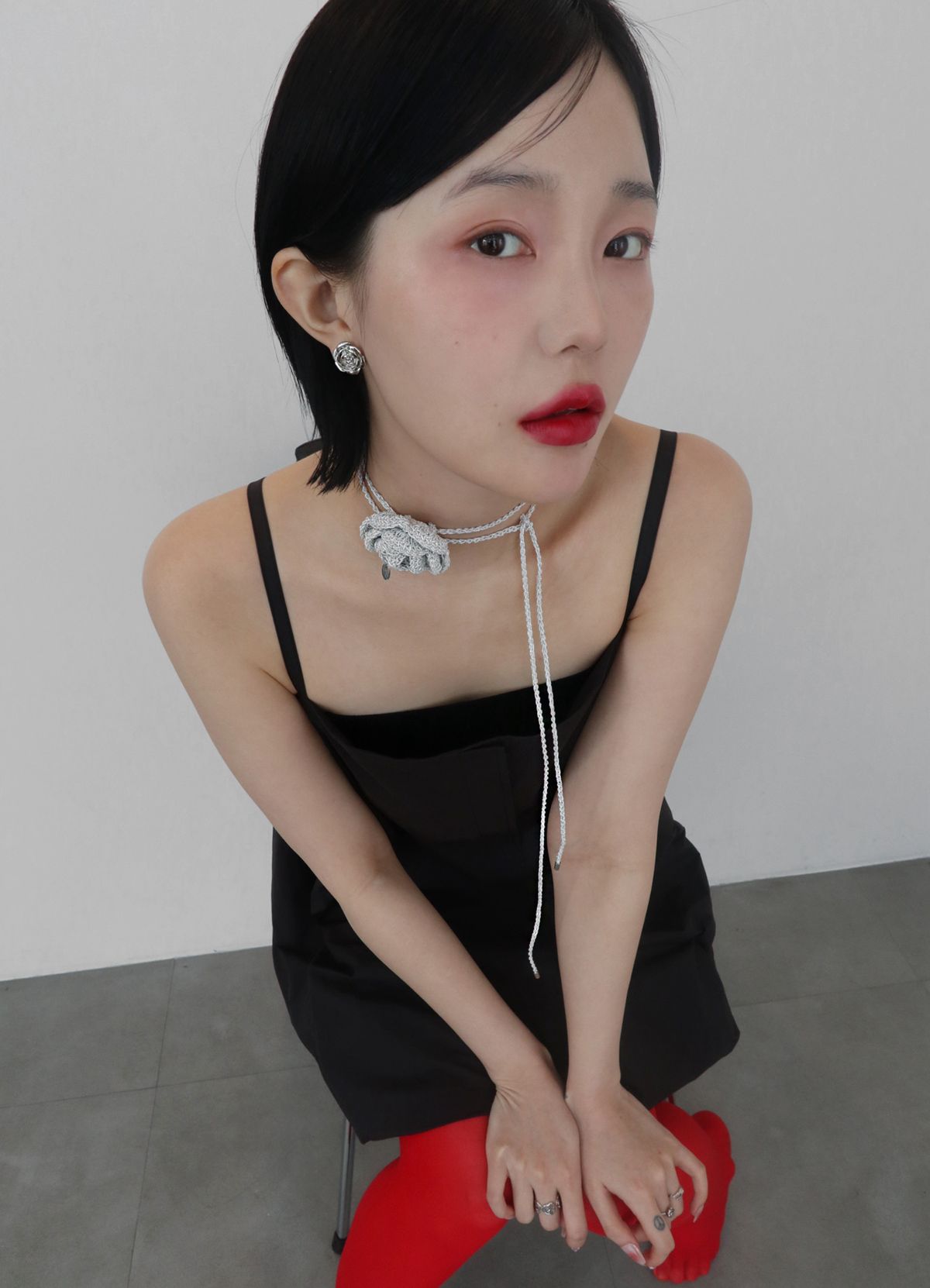 애플파이오더(APPLE PIE ORDER) Rose Knit Tie. (Large, 2color)