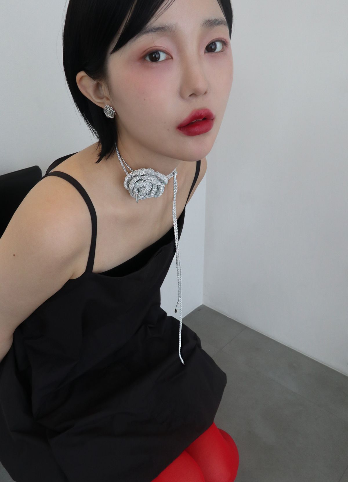 애플파이오더(APPLE PIE ORDER) Rose Knit Tie. (Large, 2color)