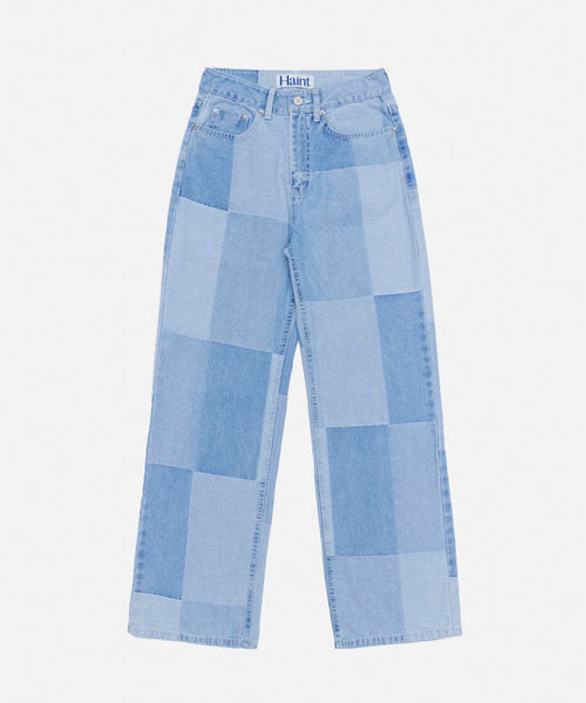 헤인트(HAINT) CHECK BOARD WASHED DENIM PANTS