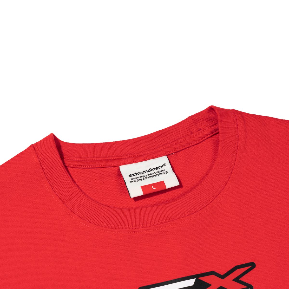 엑스트라오디너리(EXTRAORDINARY) 헤비코튼  RACING SYMBOL TEE  RED
