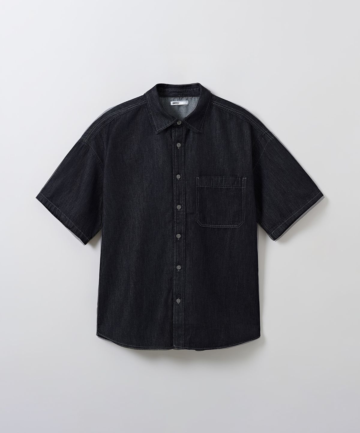 스파오(SPAO) 데님 반팔 셔츠(셋업)_SPYJE26C01