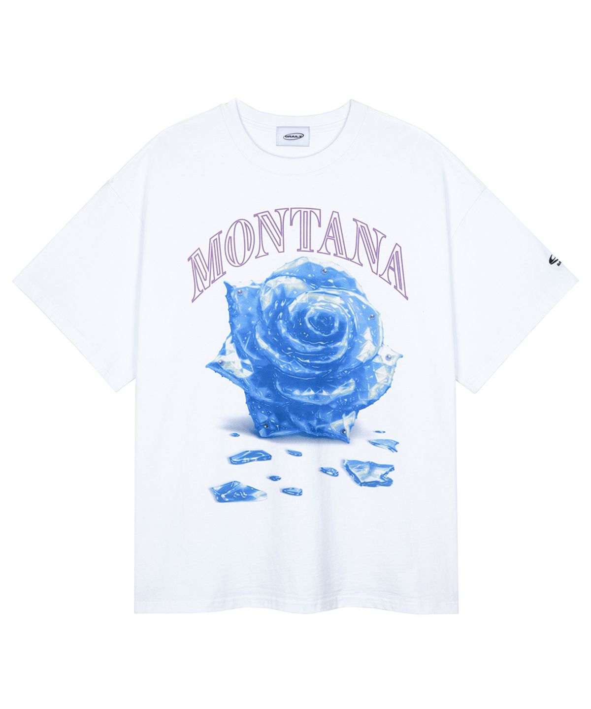 그레일즈(GRAILZ) BROKEN ROSE T-SHIRTS [WHITE]