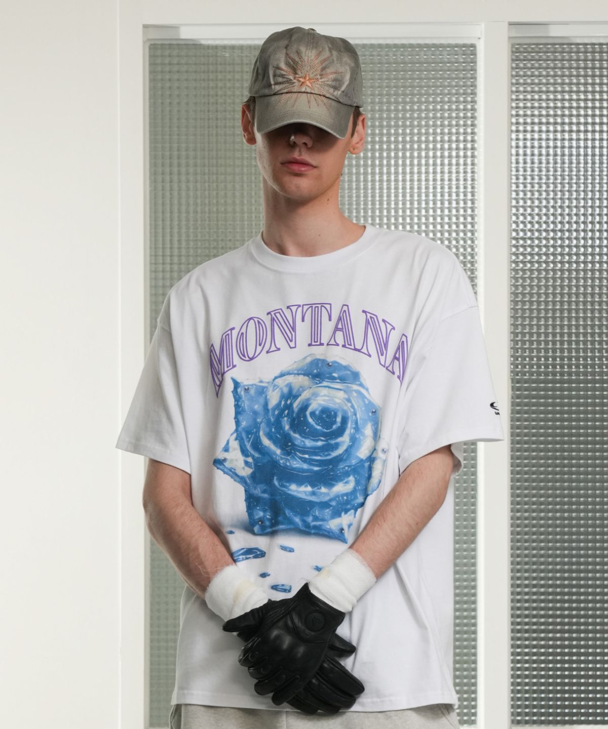 그레일즈(GRAILZ) BROKEN ROSE T-SHIRTS [WHITE]