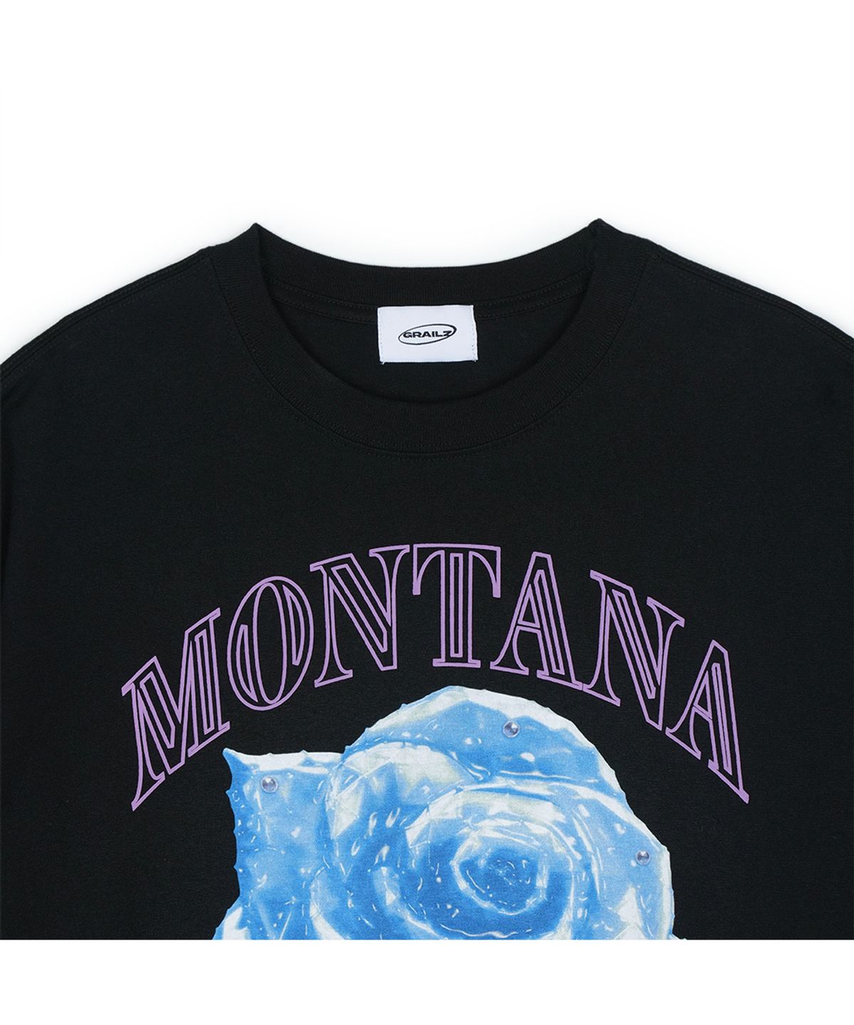 그레일즈(GRAILZ) BROKEN ROSE T-SHIRTS [BLACK]