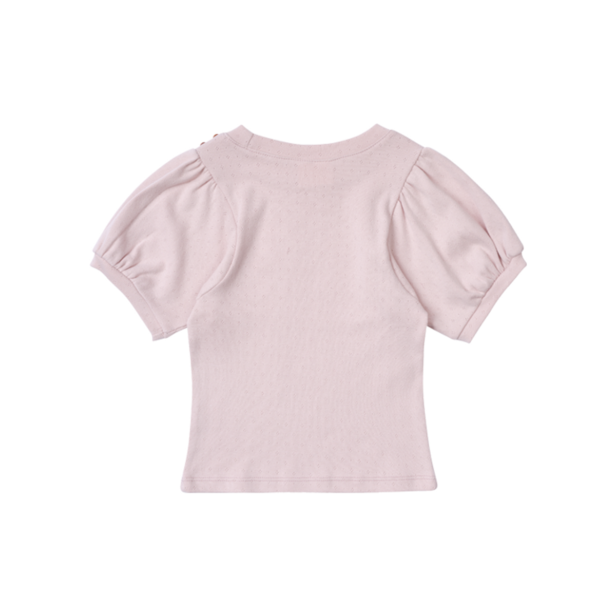 라메종드도도(LA MAISON DE DODO) Summer Puff Shirt au Jardin (Dusty Pink)_여아반팔티