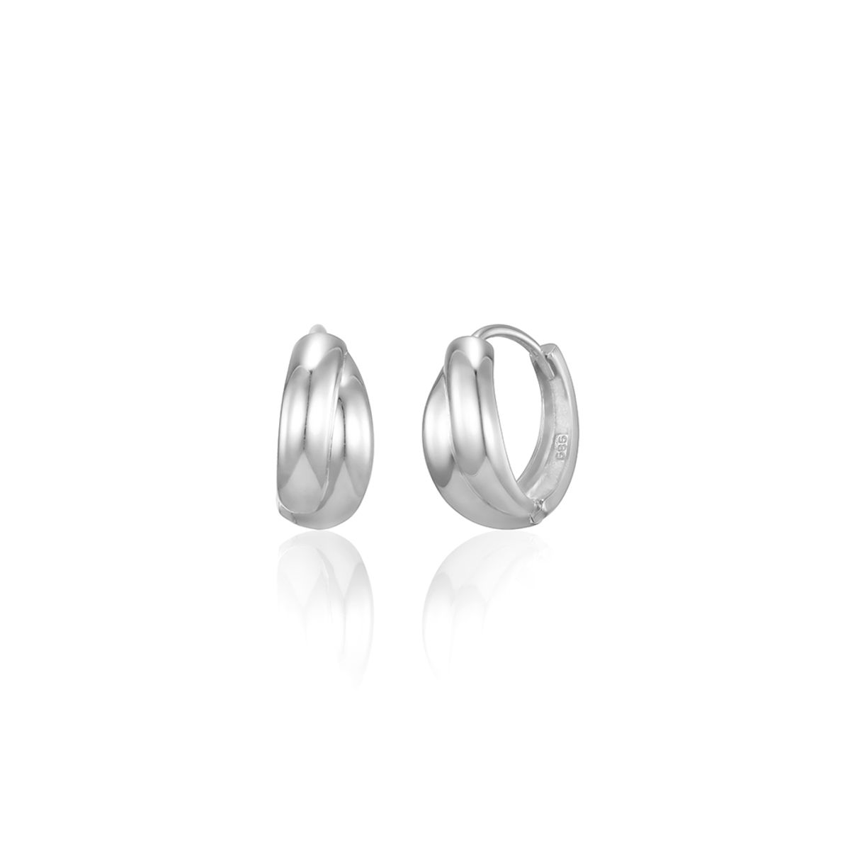 룬느(LUNNE) 14k 글램 웨이브 원터치 링 귀걸이 (14k골드) #LFE24