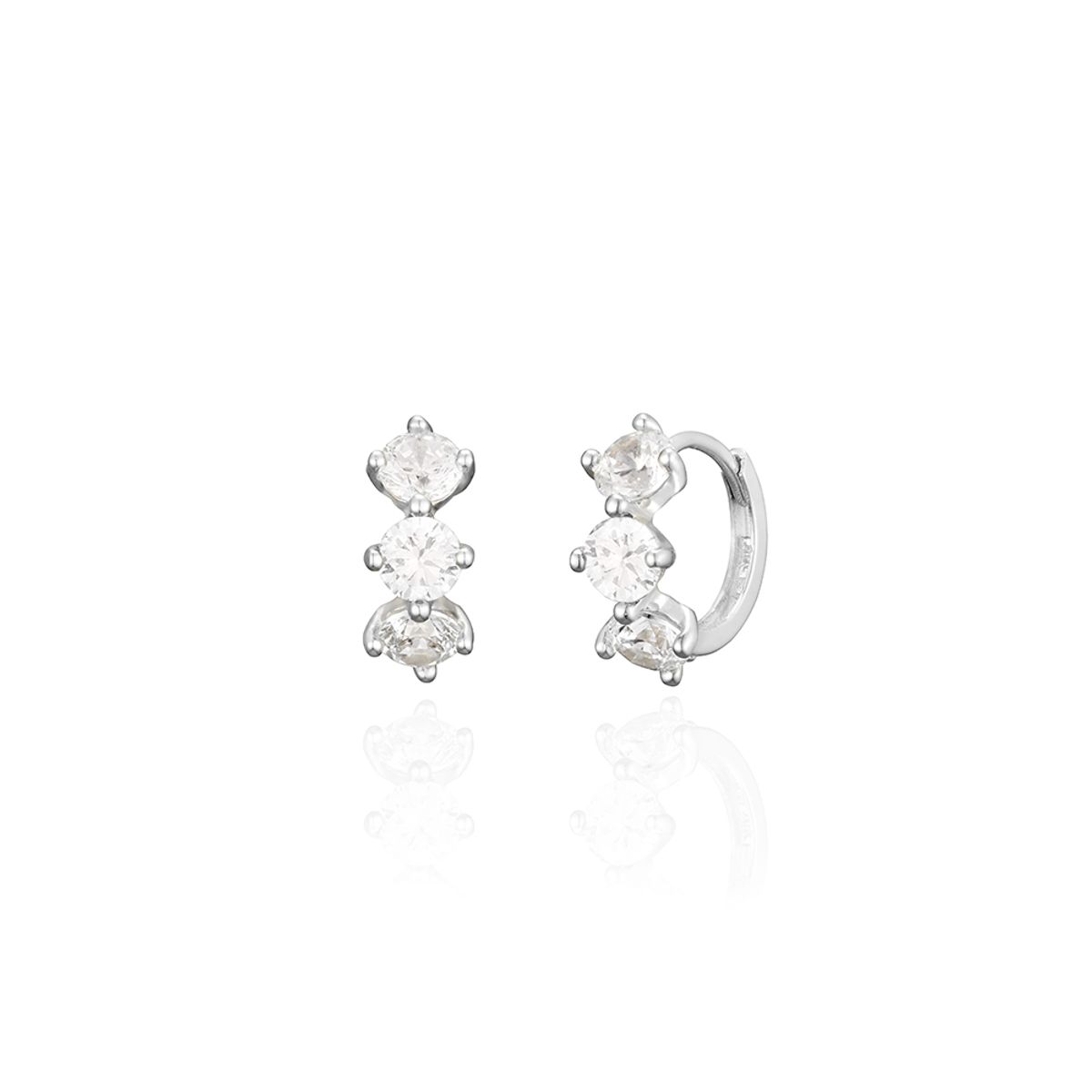 룬느(LUNNE) 14k 트리플 브릴리언트 원터치 링 귀걸이 (14k골드) #LFE21