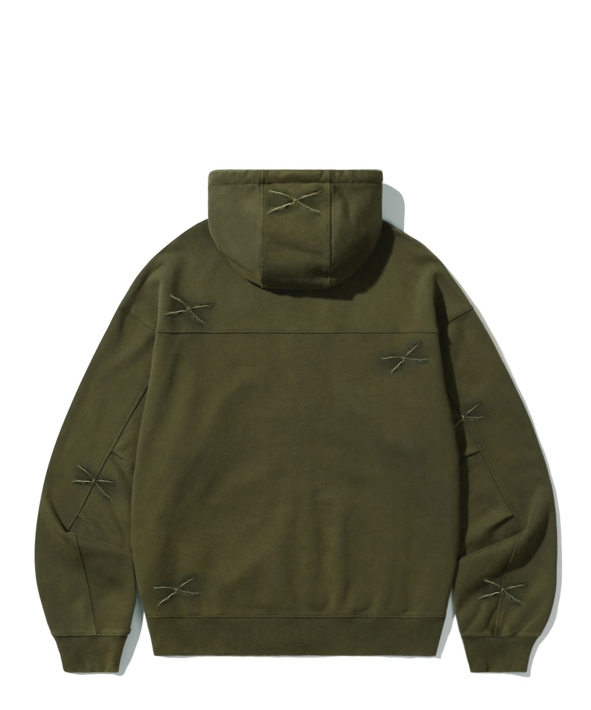 트릴리온(TRILLION) 도밍고 피그먼트 2WAY 스웨트 후드 집업 (KHAKI)
