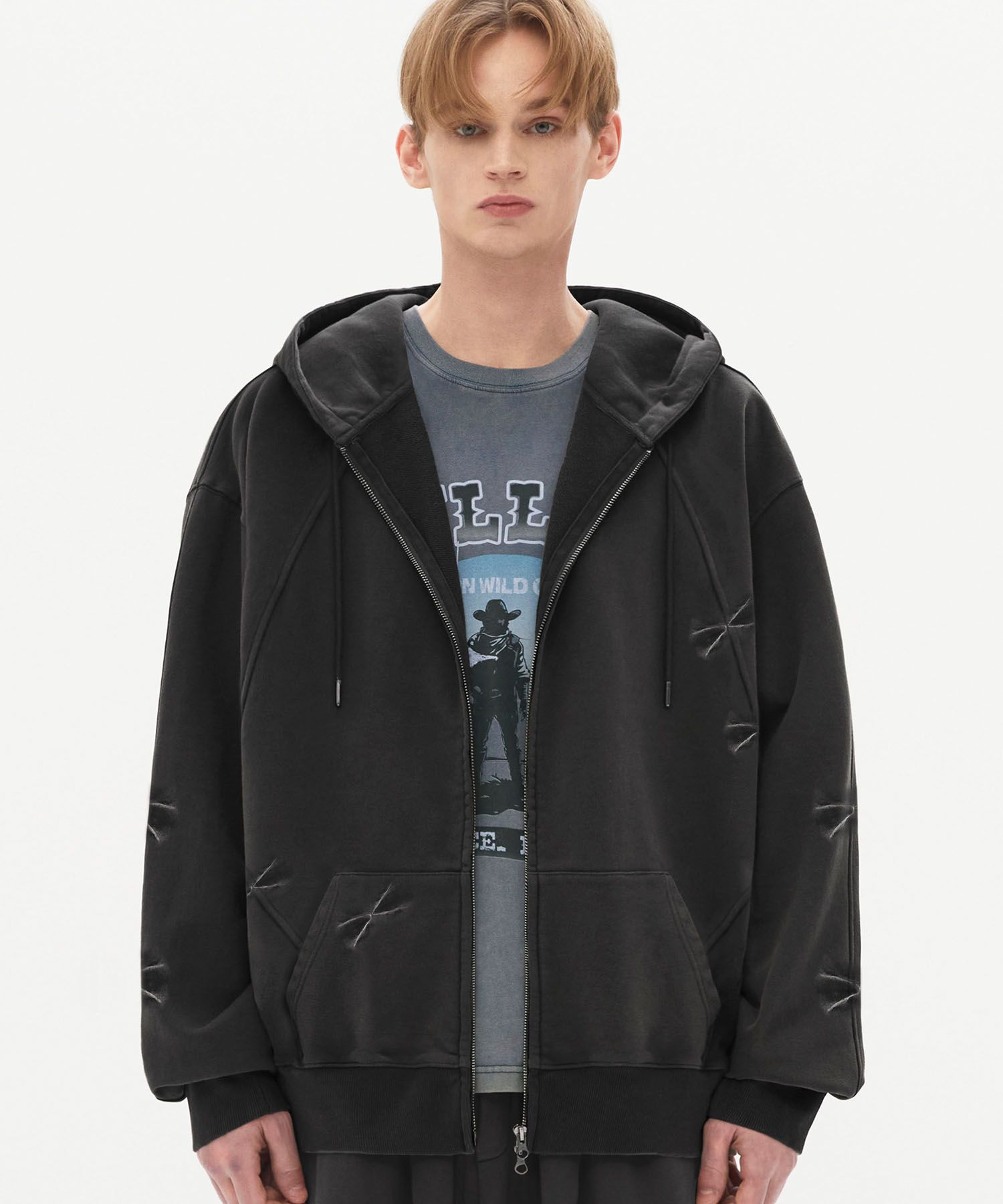 ☆TRILLION☆DOMINGO PIGMENT 2WAY SWEAT HOOD ZIP-UP MUSINSA | TRILLION Domingo Pigment 2WAY Sweat Hooded Zip-Up