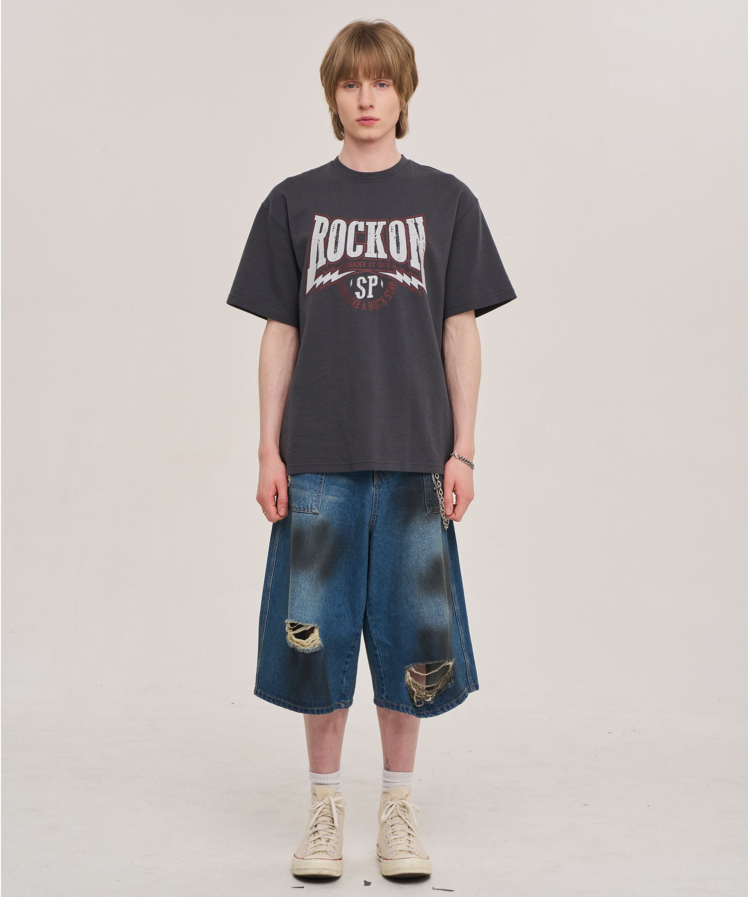 Tシャツ・カットソー [SUPERSUB]Our Soul Short Sleeve T shirt [2 color] MUSINSA | SUPERSUB Rock On Short Sleeve T-Shirt - Charcoal