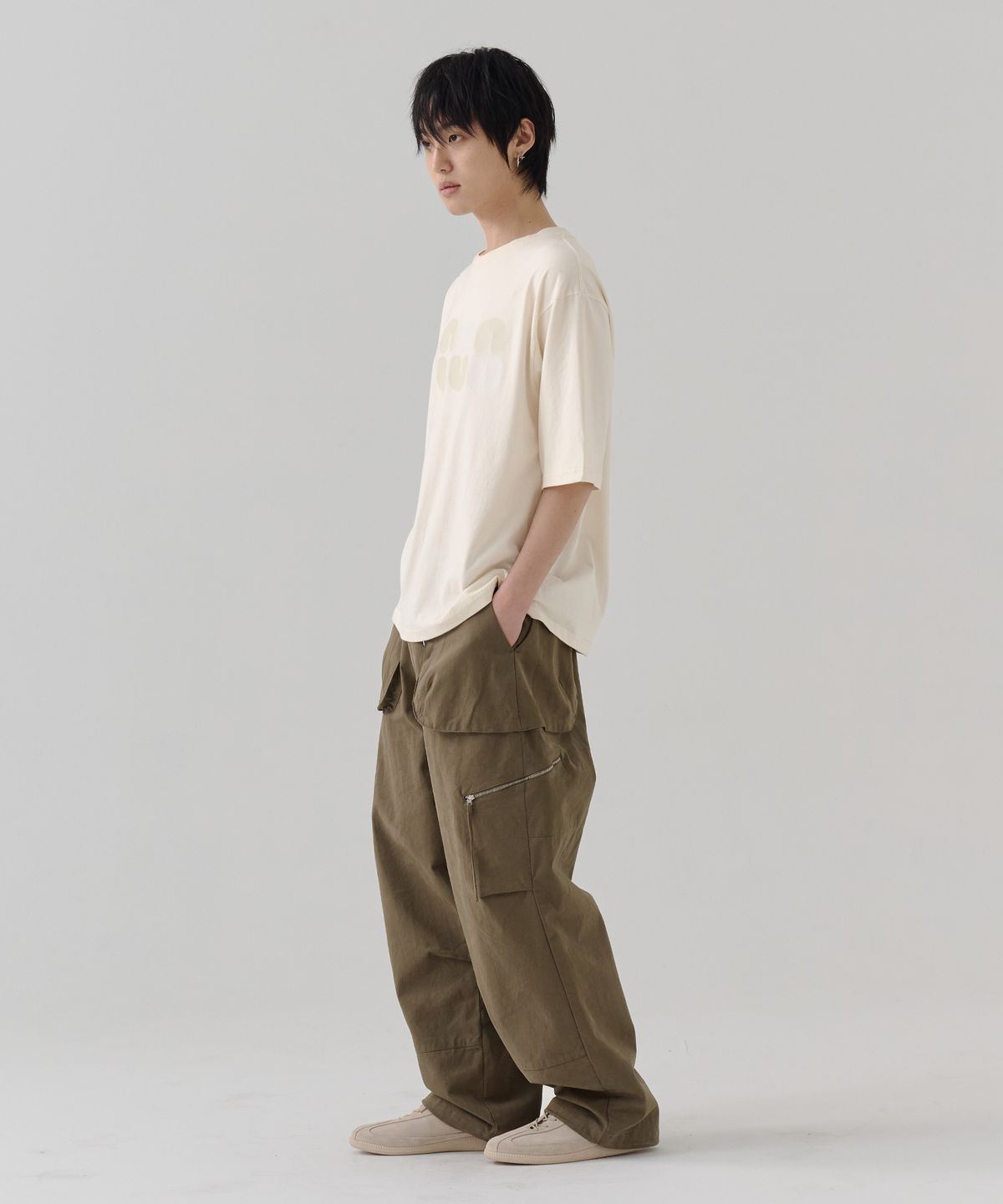 노운(NOUN) balloon pocket pants (khaki)